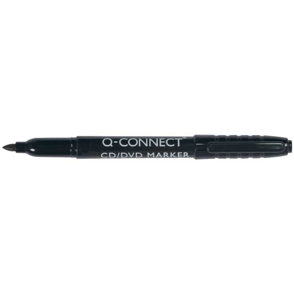 Pennarello permanente per CD Q-Connect punta tonda 1 mm nero KF02300