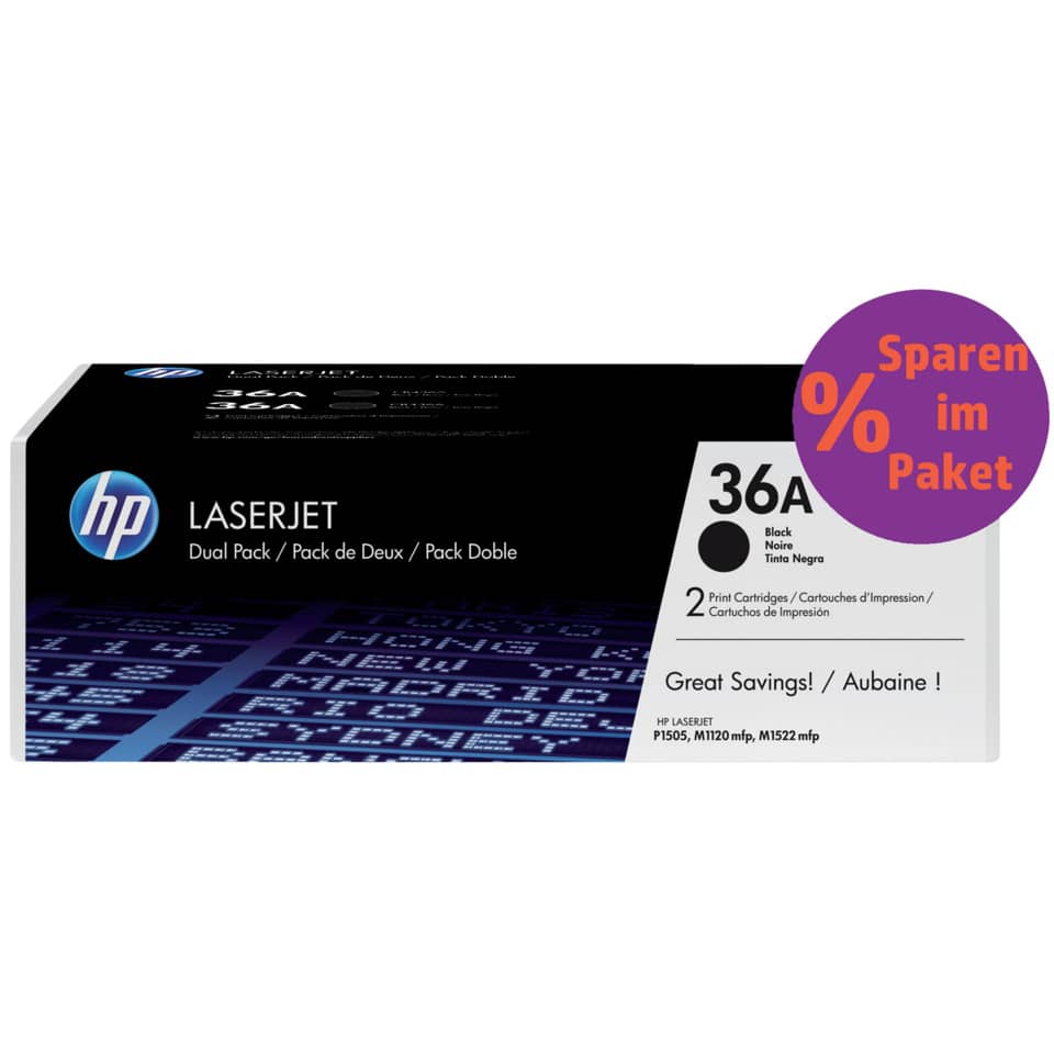 Toner 36A HP nero Conf. 2 - CB436AD