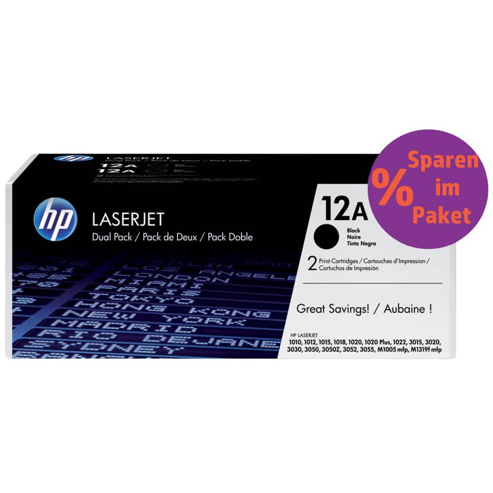 Toner 12A HP nero Conf. 2 - Q2612AD