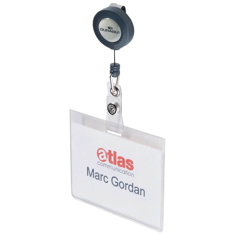 Accessori per portanomi e portabadge DURABLE chiocciole YO-YO rotonda in plastica conf. 10 - 815258