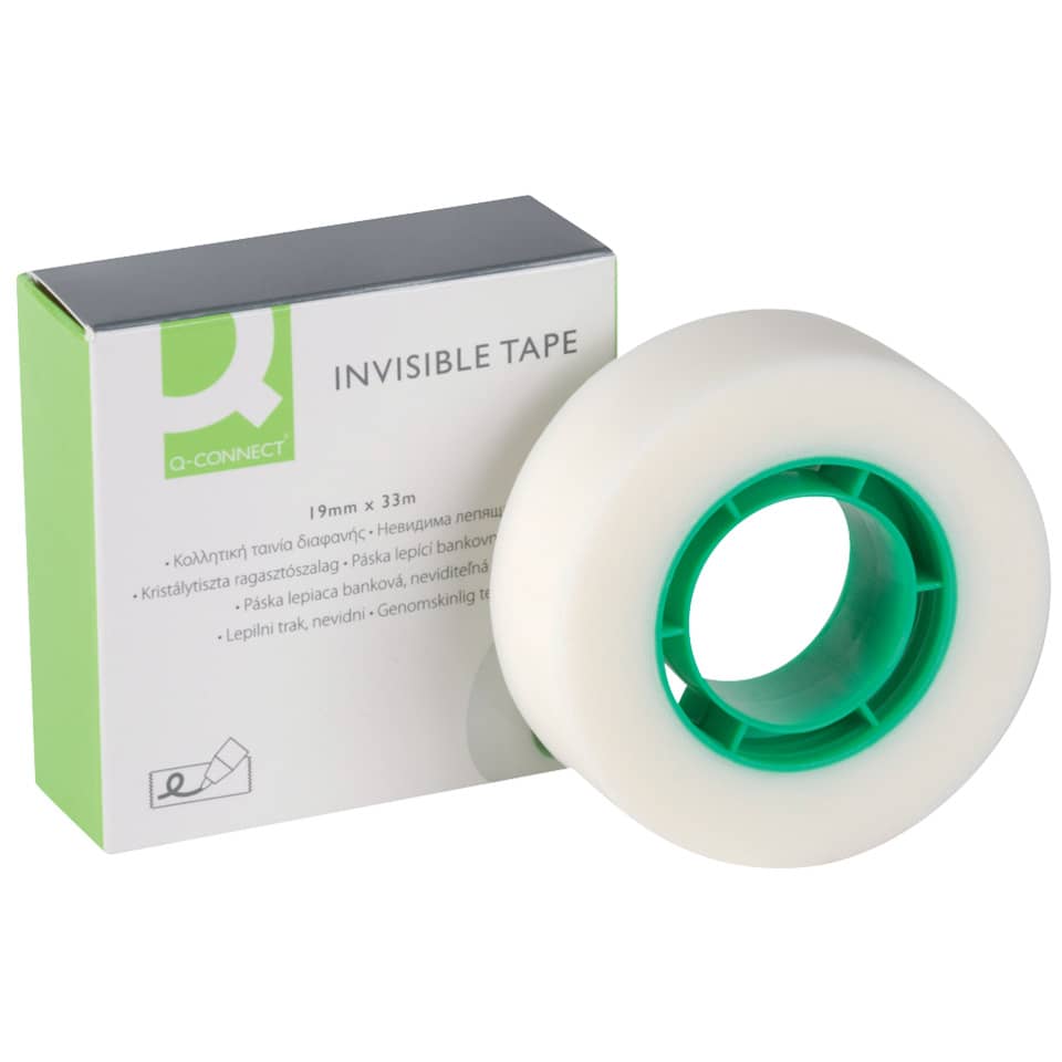 Nastro adesivo Q-Connect Polipropilene opaco invisibile 19 mm x 33 m KF02164