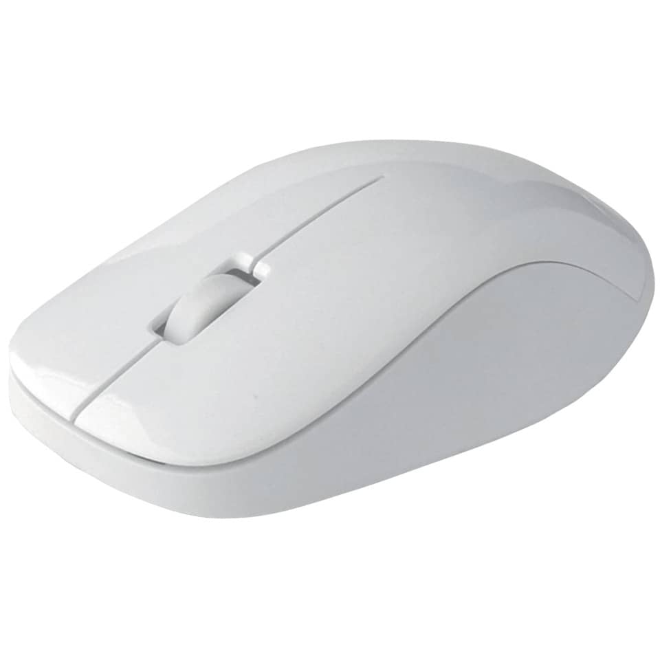 Set tastiera e mouse wireless Media Range serie highline QWERTZ, bianco/argento - MROS106