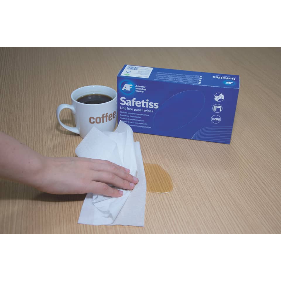 Salviette di carta assorbente AF International Safetiss Scatola da 200 salviette - ASTI200