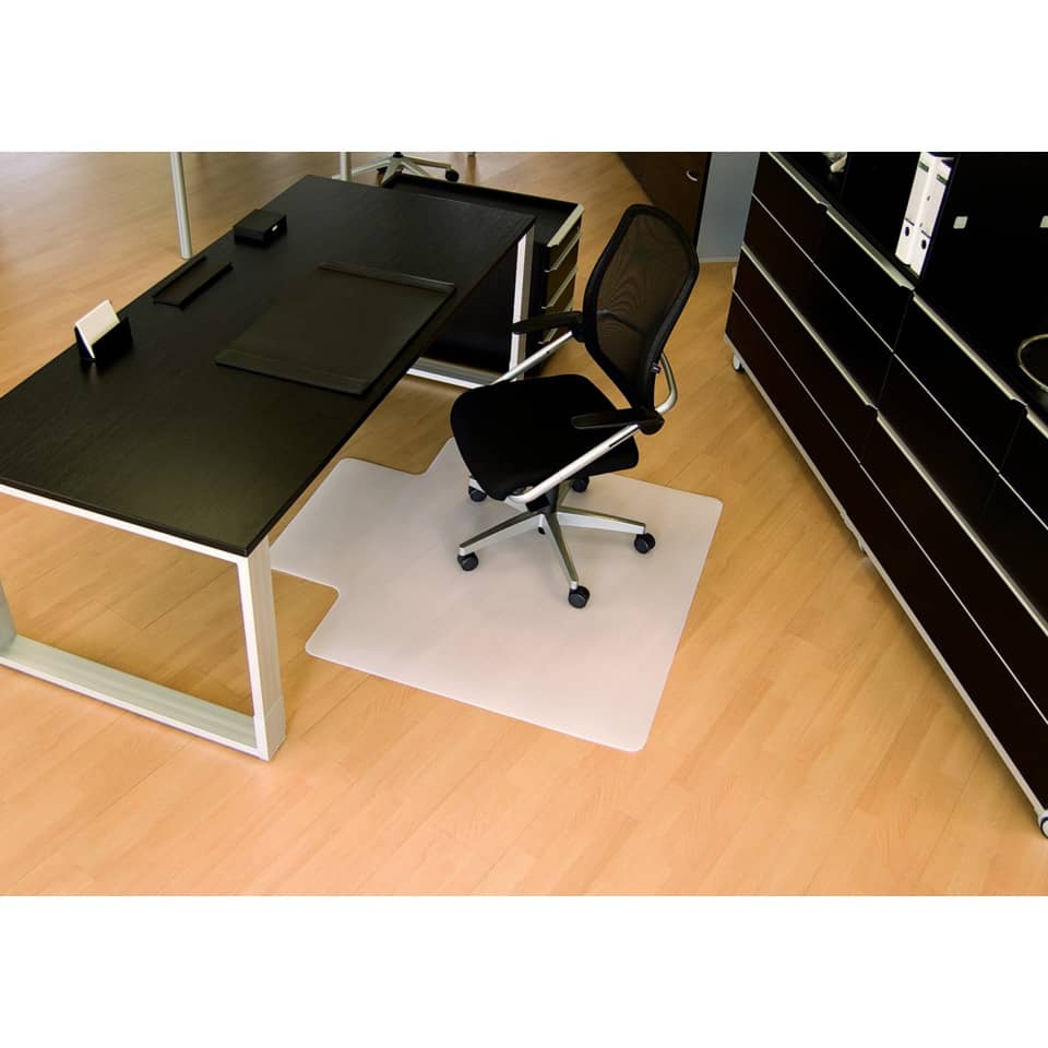 Tappeto salvapavimenti a U BSM opalino trasparente in PPL 130x120cm 02-130U