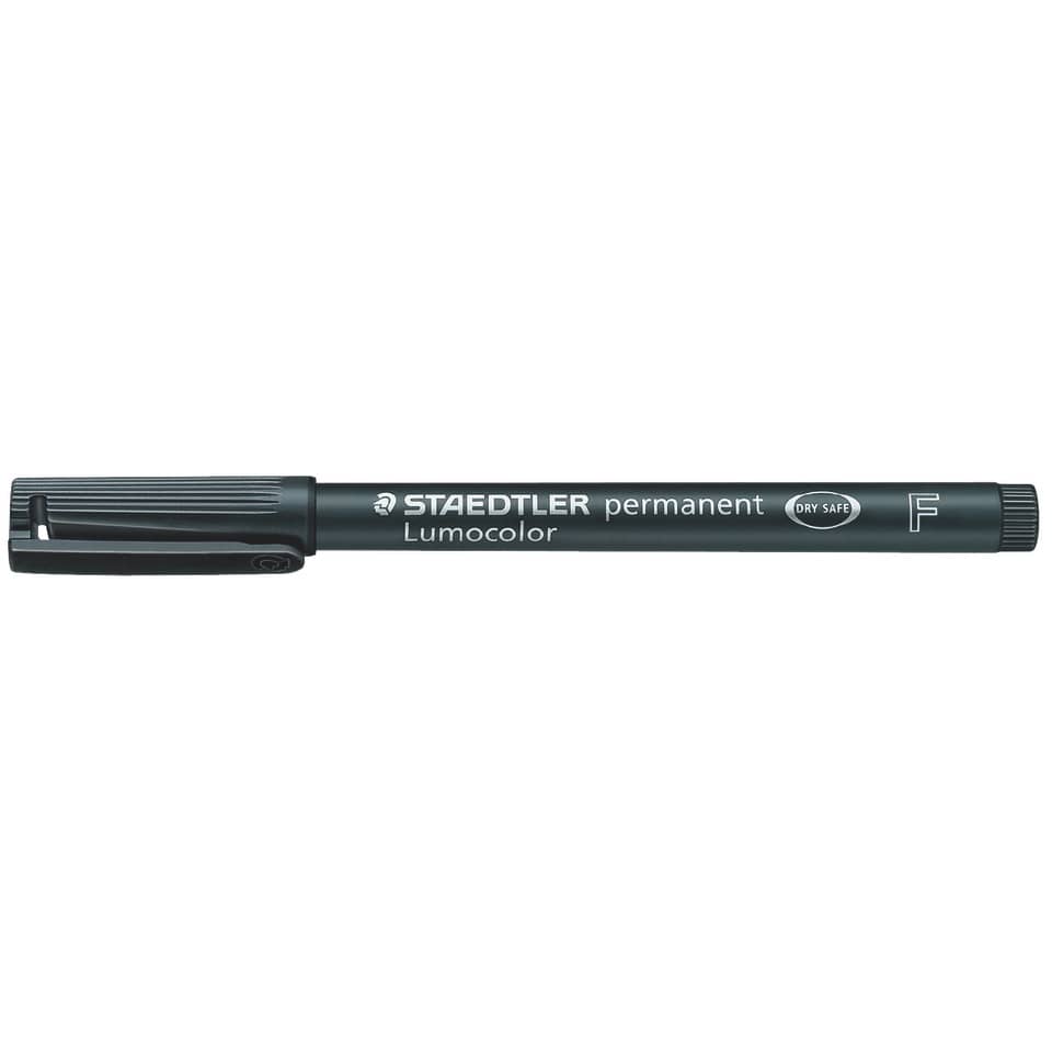 Penna a punta sintetica Staedtler Lumocolor permanent pen 318 F nero 318-9