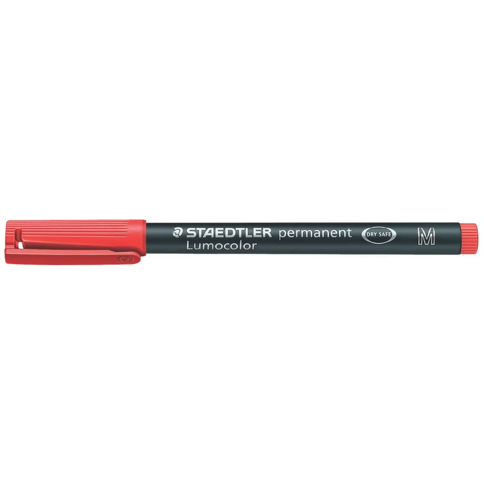 Penna a punta sintetica Staedtler Lumocolor permanent pen 317 M rosso 317-2