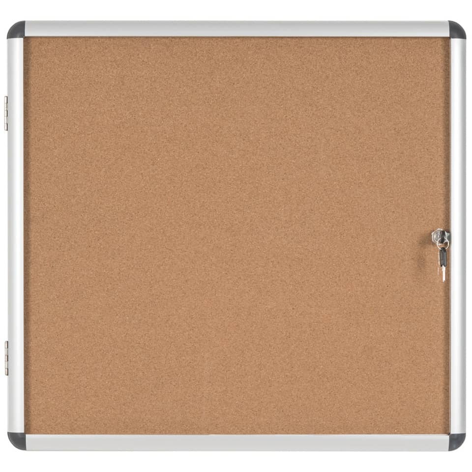 Bacheca in sughero Bi-Office Enclore con cornice in alluminio 6xA4 VT620101150