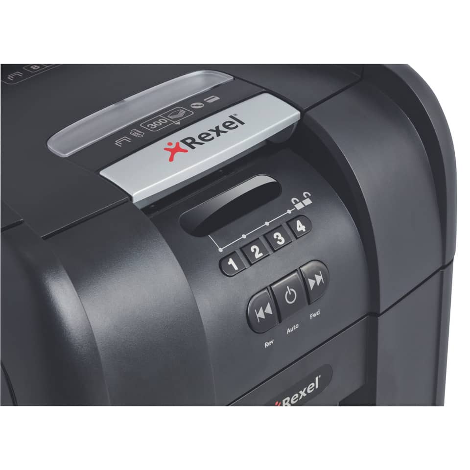 Distruggidocumenti ad alimentazione automatica Rexel Auto+ 300M P-5 40 L taglio microframmenti 2x15 mm 2104300EU
