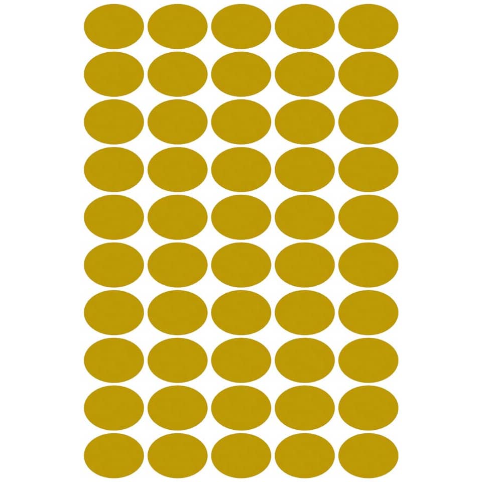 Etichette satinate oro TICO Gold Line ovali 36x27 mm - 50 et./foglio - Conf. 100 fogli - GL4-3627