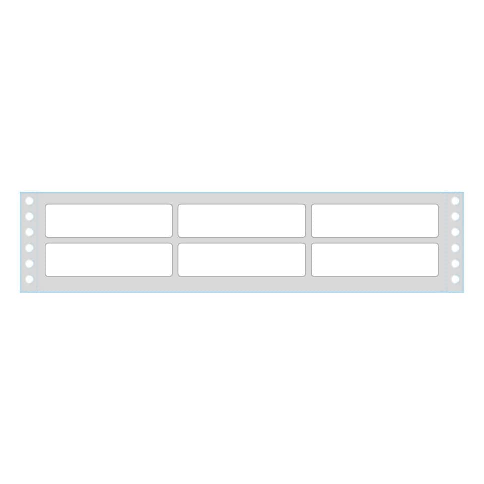 Etichette bianche a modulo continuo TICO Tab 3 corsie 89x23,5 mm - 36 et/foglio - 500 fogli - 18000 etichette - TAB3-0892