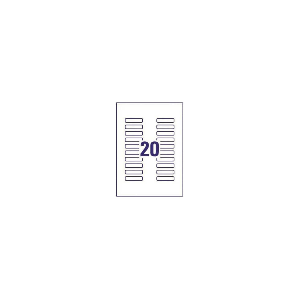 Etichette poliestere trasparenti lucide AVERY QuickPEEL™ 55x12,7 mm - 20 et/foglio - laser conf. 25 ff L7552-25
