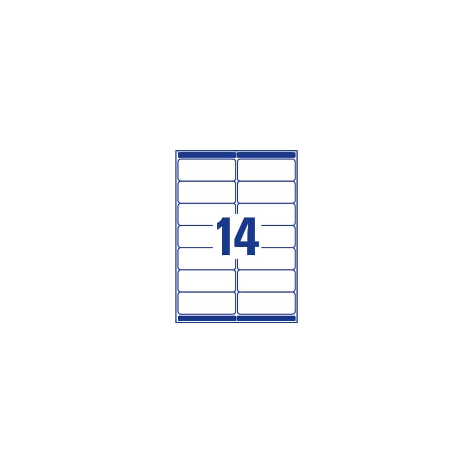 Etichette bianche per indirizzi AVERY Ultragrip™ 99,1x38,1 mm - 14 et/foglio - stampanti laser - cf. 15 fogli L7163-15