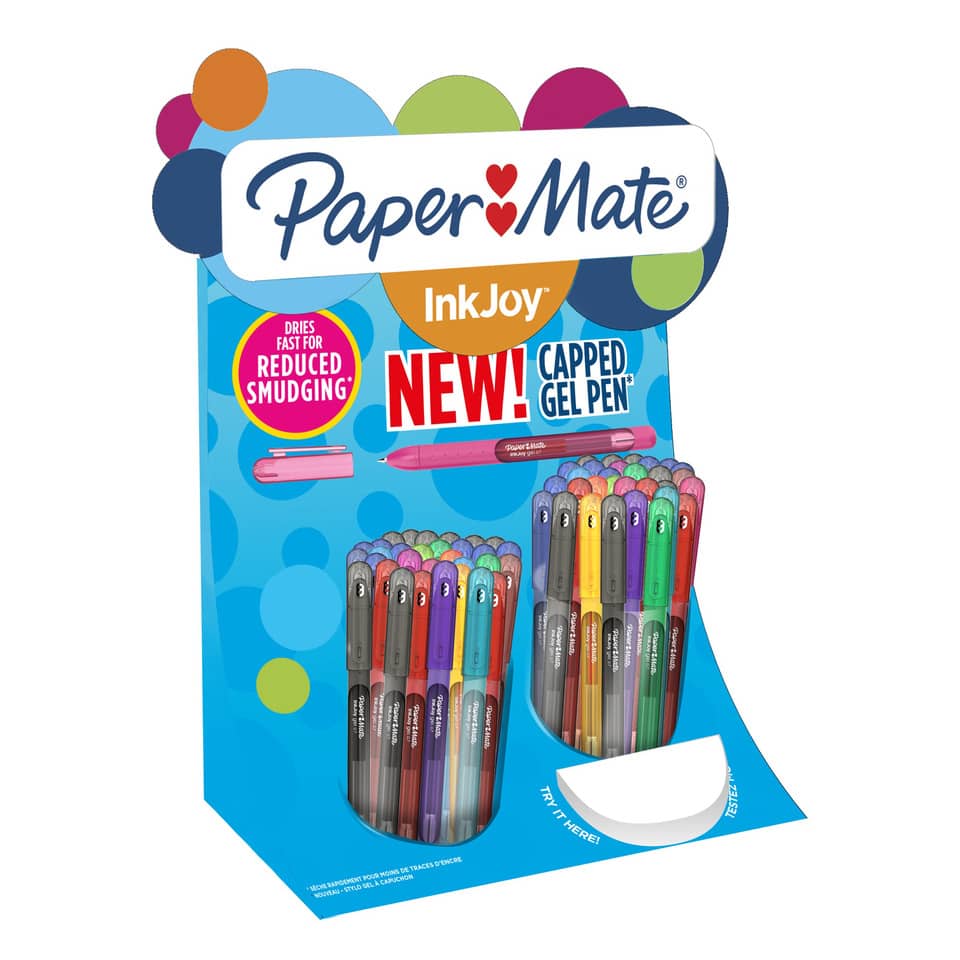 Penne Paper Mate InkJoy Gel 600 Stick M 0,7 mm assortiti espositore da 60 pezzi - 2036161