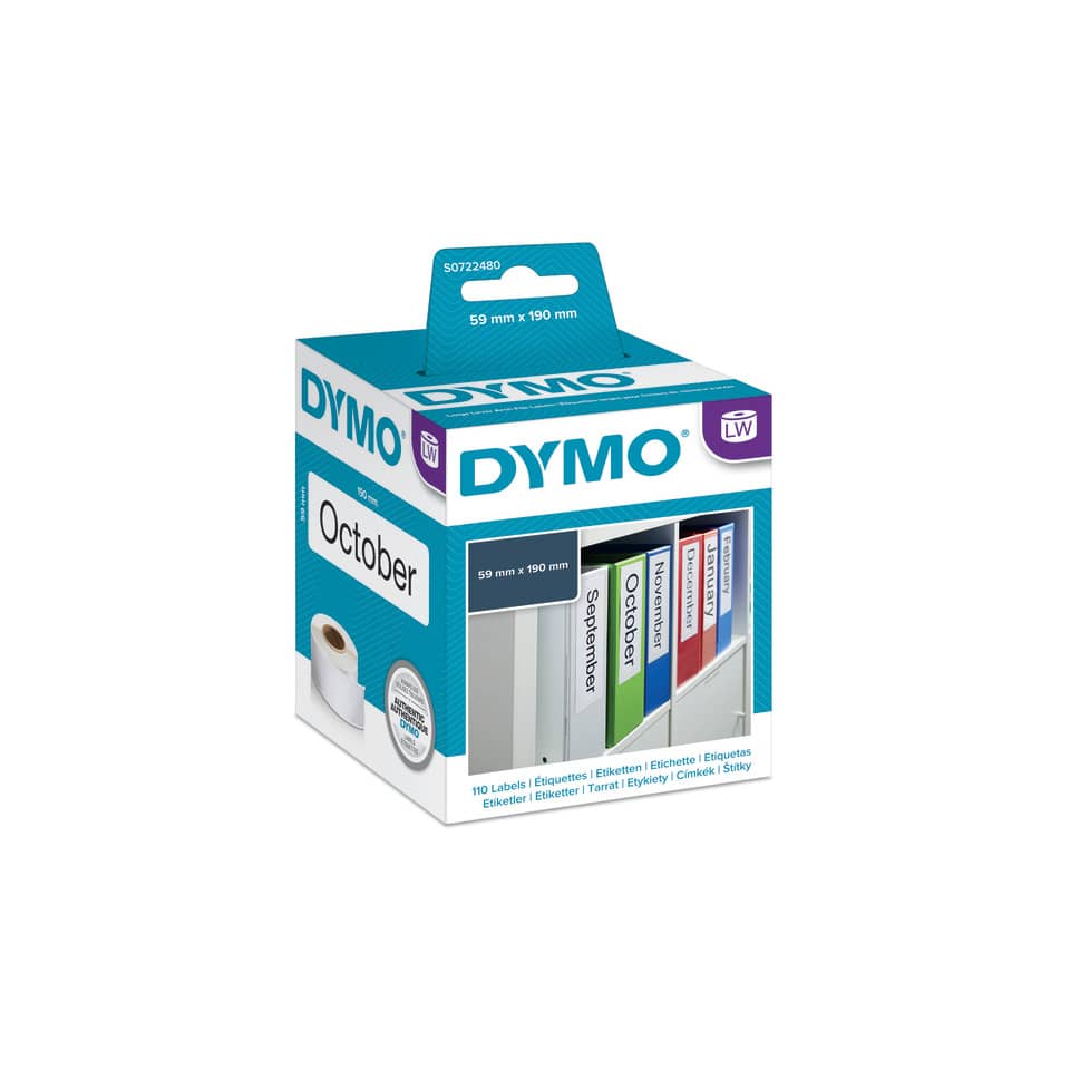Rotolo da 110 etichette Dymo LabelWriter registratori G. 190x59 mm bianco S0722480