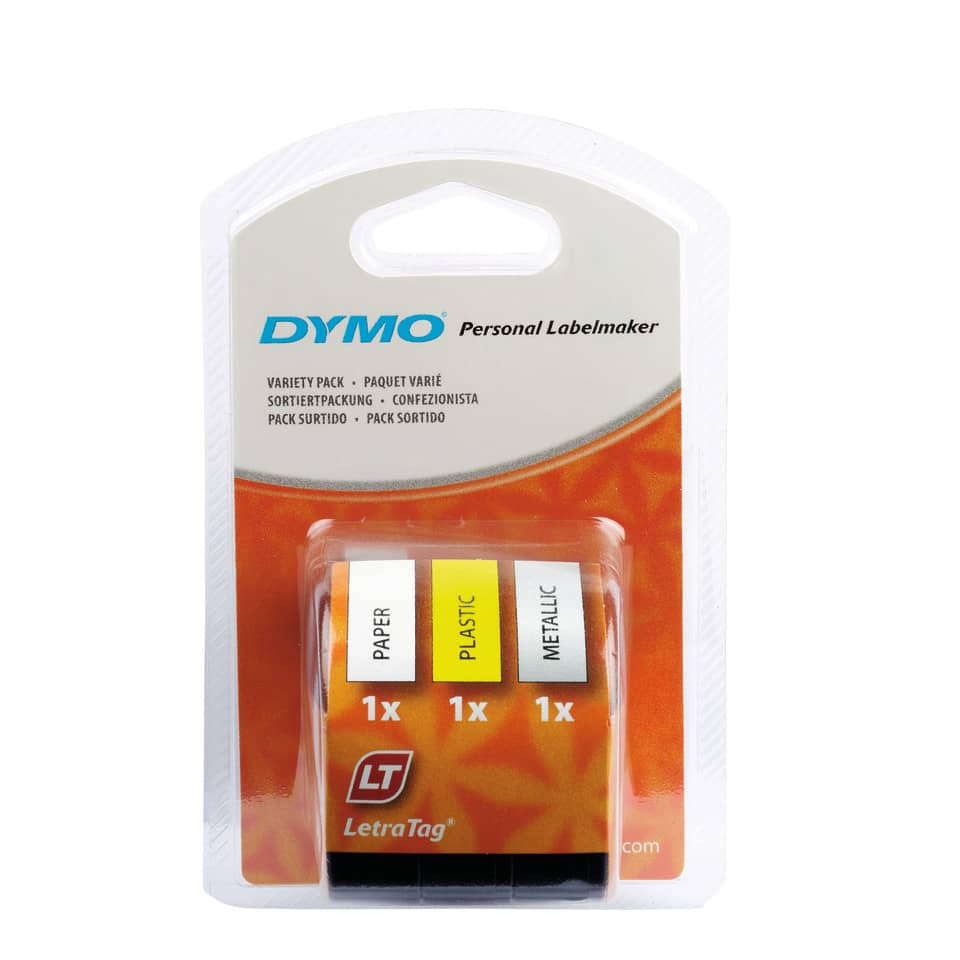 Nastri per etichettatrici Dymo LT 12 mm x 4 m assortiti starter kit da 3 nastri - S0721790