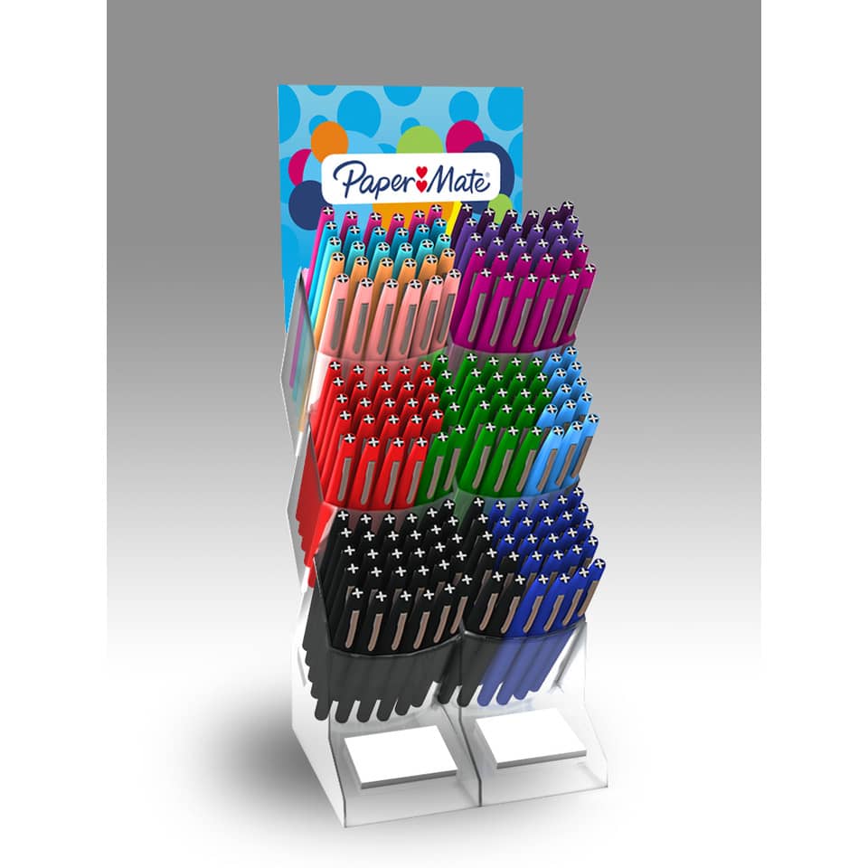 Penne punta fibra Paper Mate Flair/Nylon Range 1,0 mm assortiti espositore da 180 pezzi - 1966986