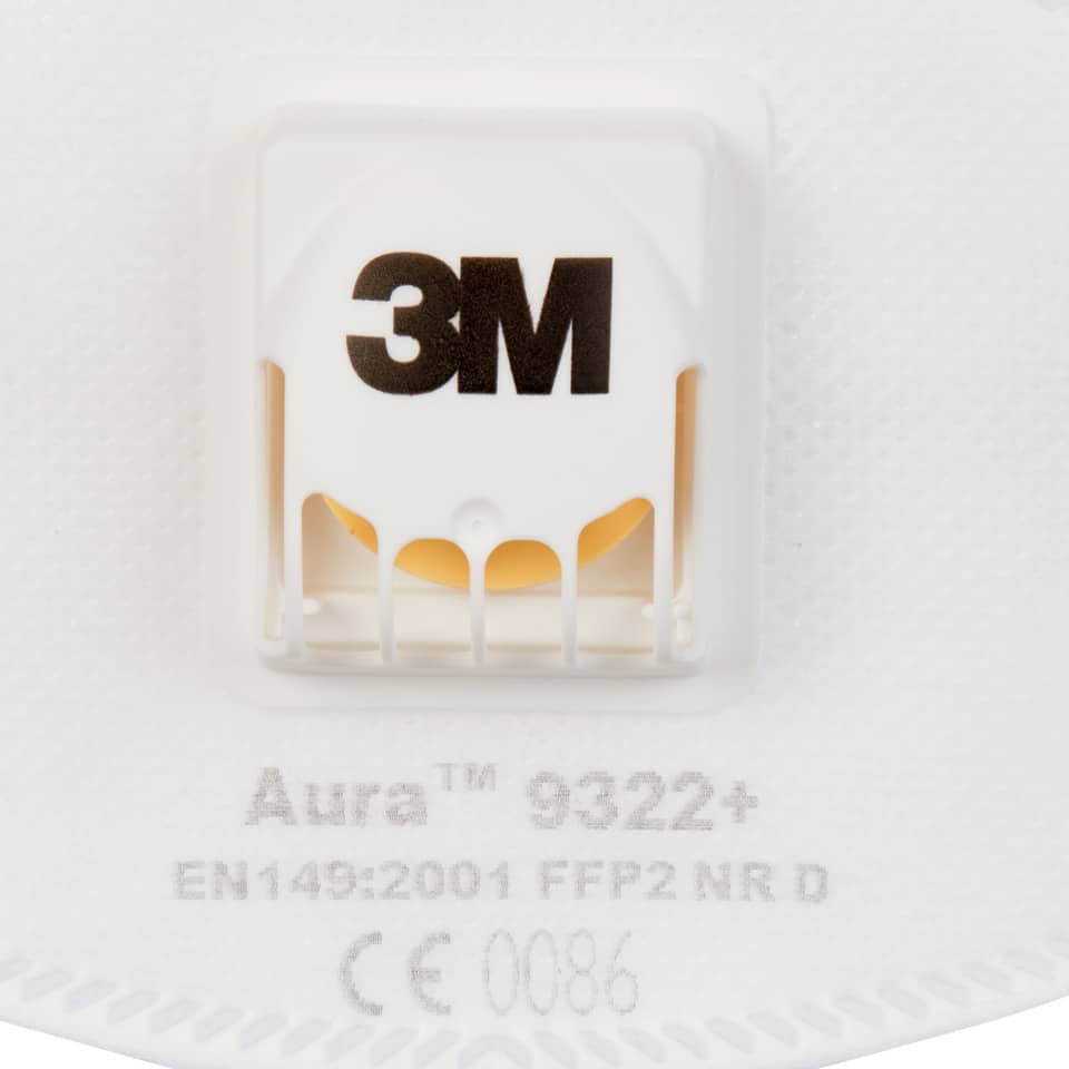Respiratore monouso 3M Aura™ FFP2 con valvola Conf. 10 pezzi - 9322