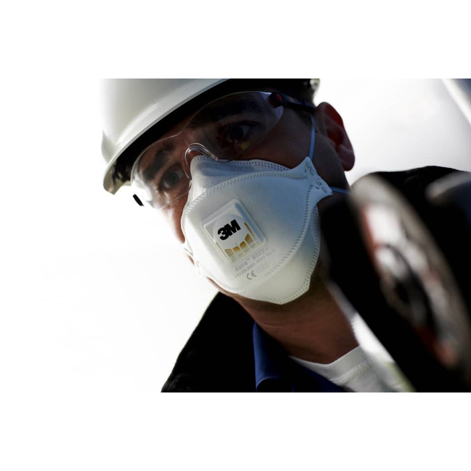 Respiratore monouso 3M Aura 9332+ 3M con filtro a bassa resistenza FFP3 Conf. 10 pezzi - 9332