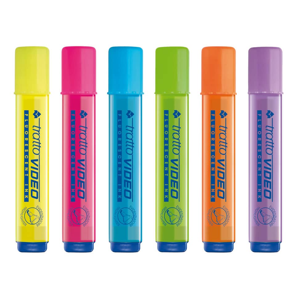 Evidenziatori TRATTO Video 1-5 mm assortiti conf. da 6 - 831000