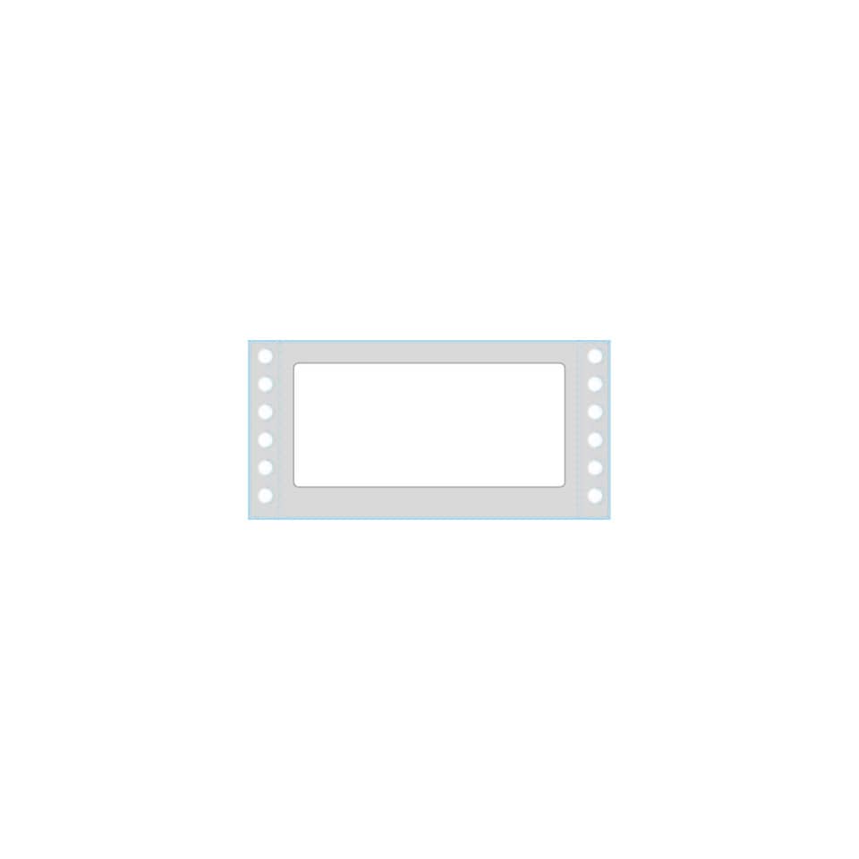 Etichette bianche a modulo continuo TICO Tab 1 corsia 107x48,9 mm - 6 et/foglio - 500 fogli - 3000 etichette - TAB1-1074