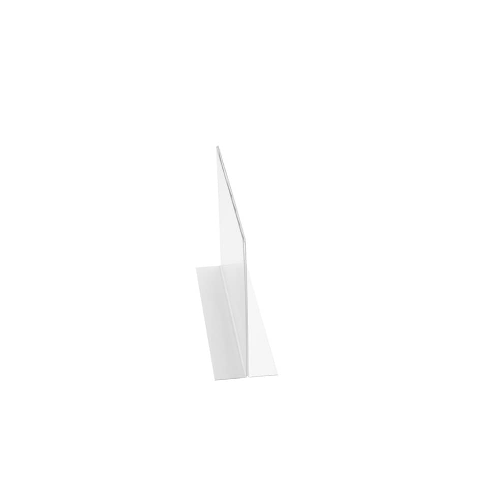Portabrochure deflecto® A4 orizzontale in polistirolo con base a T trasparente 47701