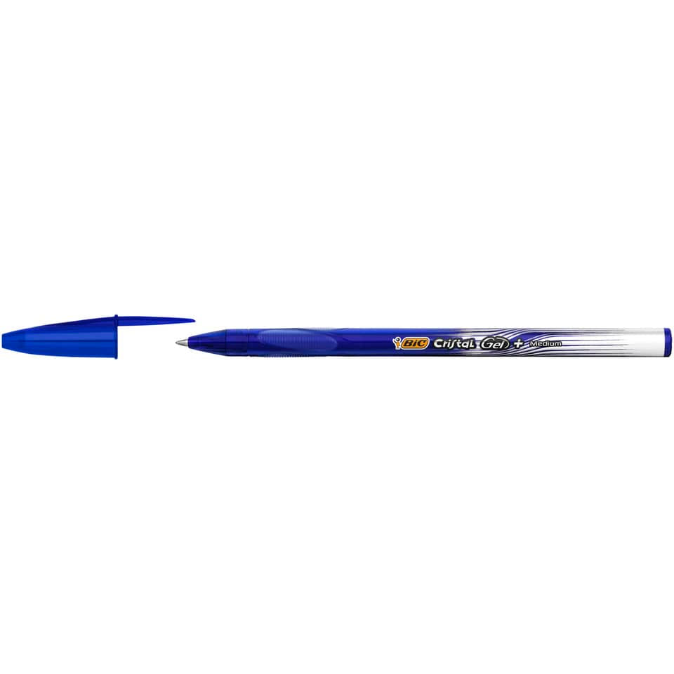 Penne gel BIC Cristal Gel+ M 0,7 mm blu value pack 35+5 - 920402