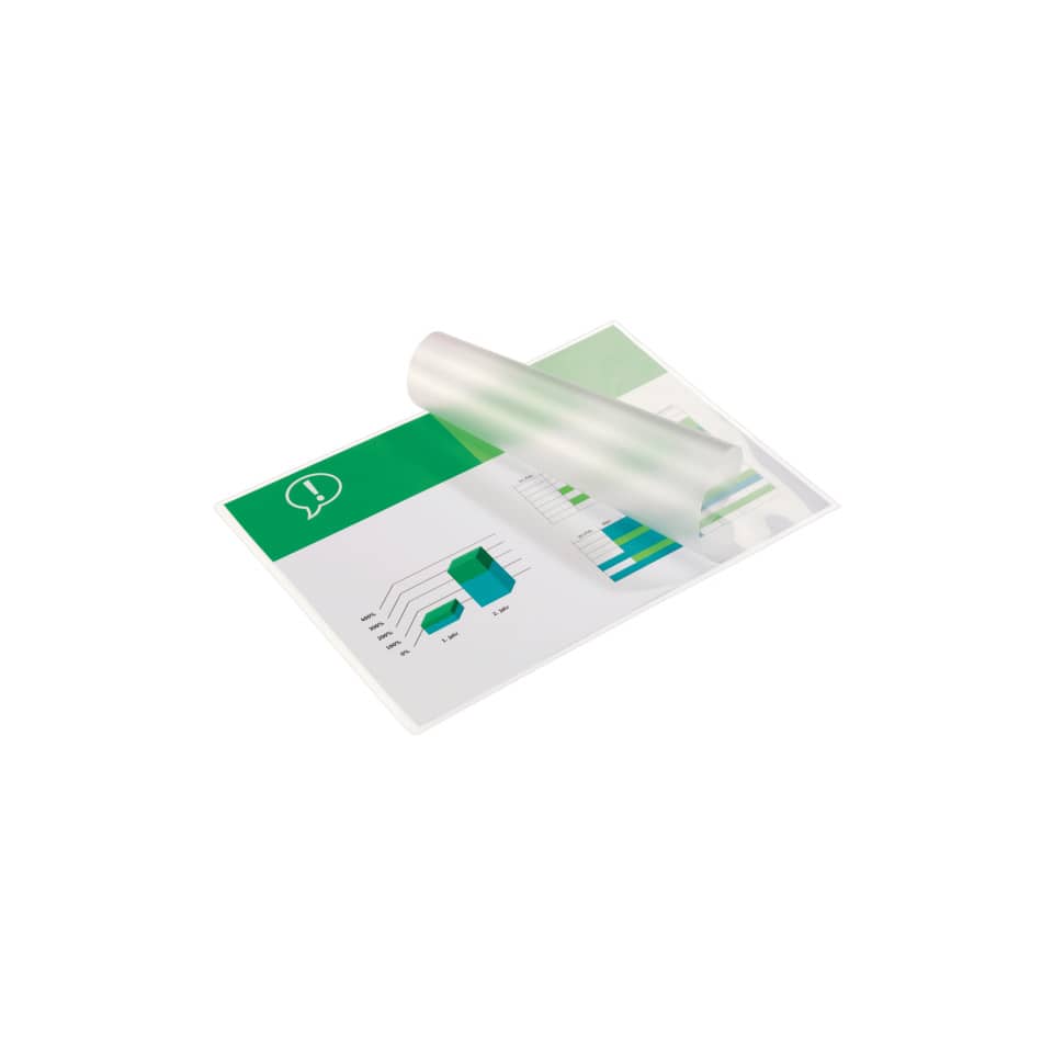 Pouches per plastificatrici a caldo GBC 2x100 µm finitura lucida A4 21,6x30,3 cm Conf. 100 pezzi- 3740306