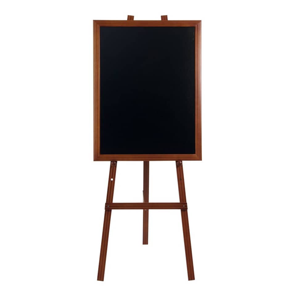 Cavalletto per lavagna Securit® in legno 165x10 cm mogano EZL-M-165