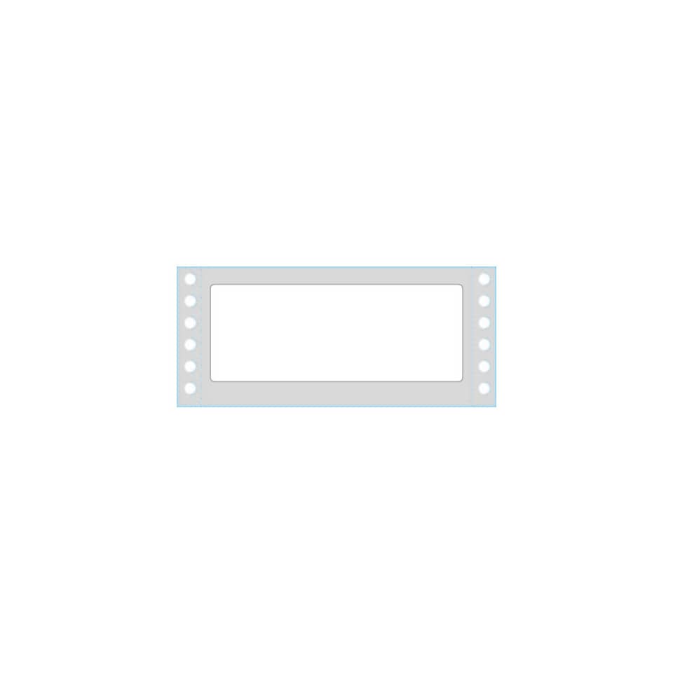Etichette bianche a modulo continuo TICO Tab 1 corsia 127x48,9 mm - 6 et/foglio - 500 fogli - 3000 etichette TAB1-1274