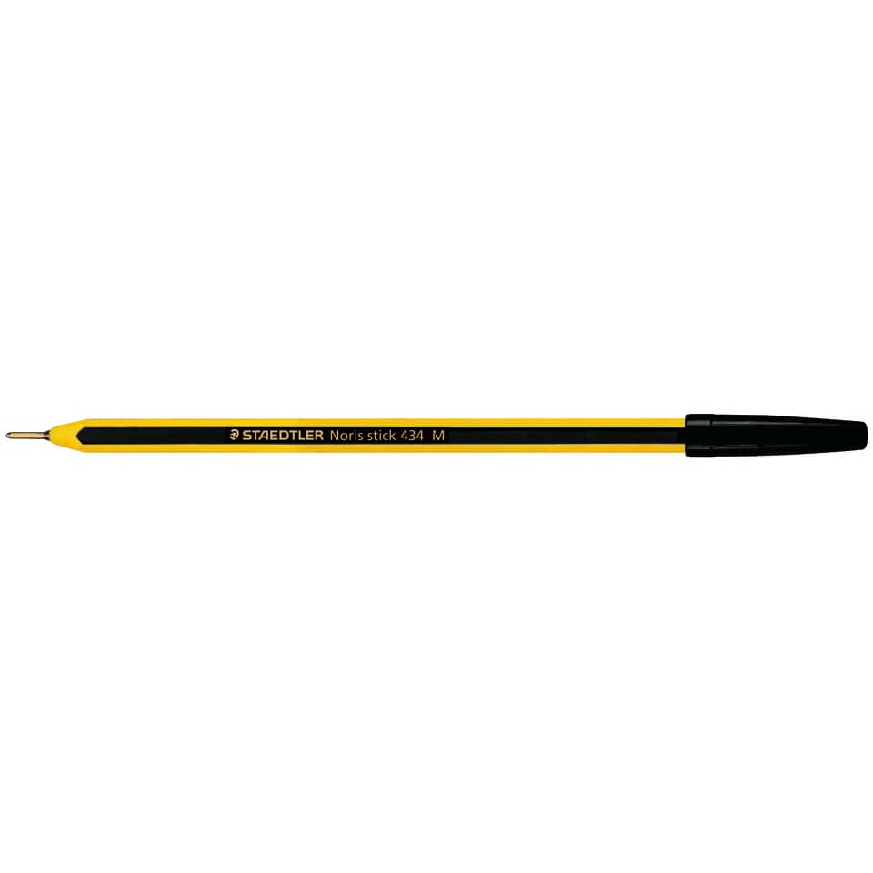 Penna a sfera Staedtler Noris Stick M 1 mm - tratto 0,35 mm nero conf. da 20 - 434 09