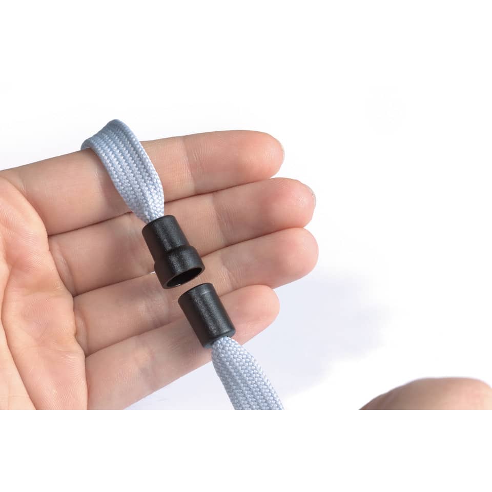 Cordoncino per portabadge DURABLE tessuto grigio 10mm x 44cm conf. 10 - 811910