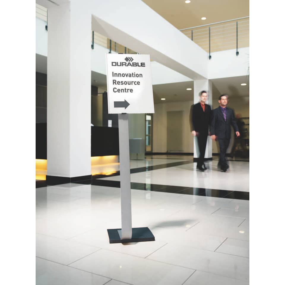 Espositore da terra DURABLE INFO SIGN A3 argento metallizzato - 481323