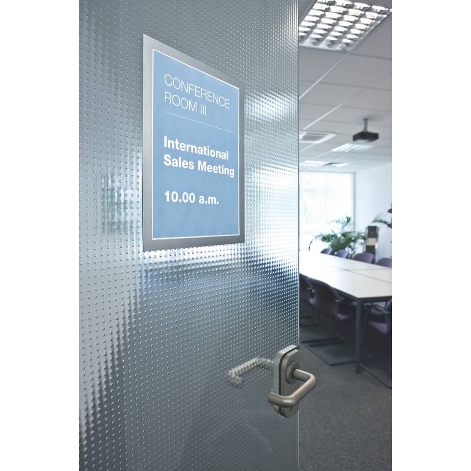 Cornici con pannello magnetico DURABLE DURAFRAME® A4 argento 236x323mm conf. 2 - 487223