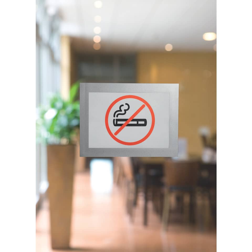 Cornici con pannello magnetico DURABLE DURAFRAME® A6 argento metallizzato 176x130mm conf. 2 - 487023