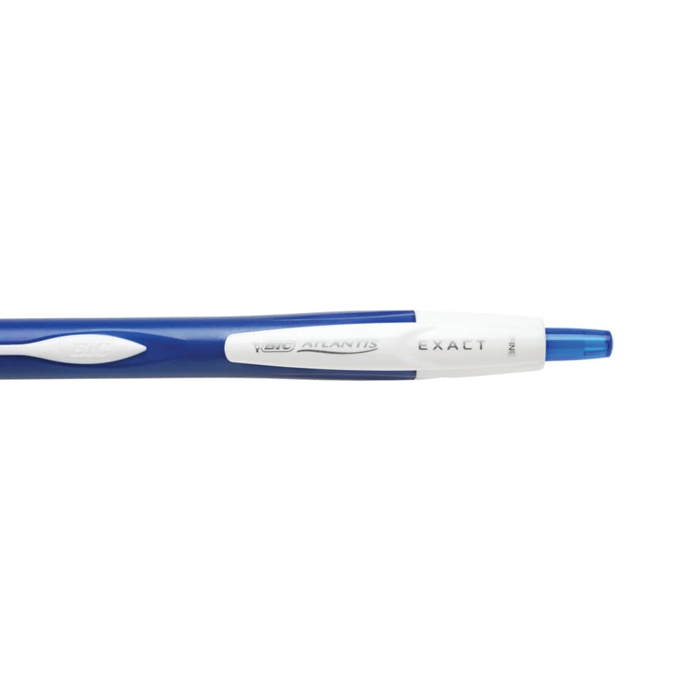 Penna a sfera a scatto BIC Atlantis Exact F 0,7 mm blu 918505