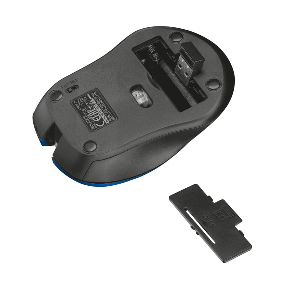 Mouse wireless Trust Mydo Silent Click blu - 21870