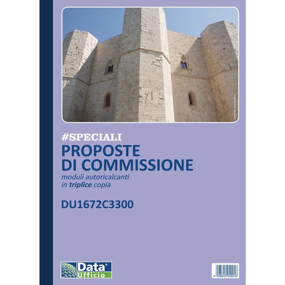 Blocco proposte di commissione Data Ufficio A4 - 33x3 copie autoricalcanti DU1672C3300