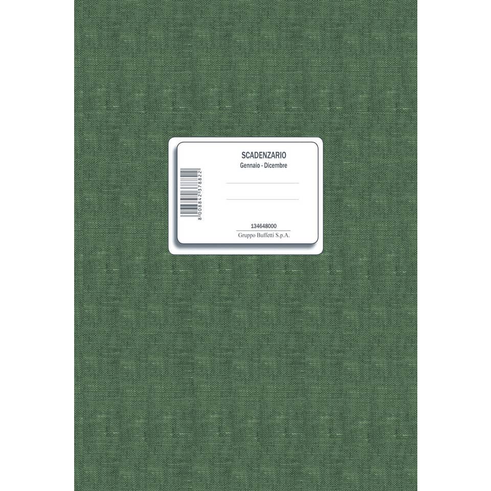 Registro scadenziario data ufficio gennaio-dicembre 96 fogli 24x17 cm - DU134648000