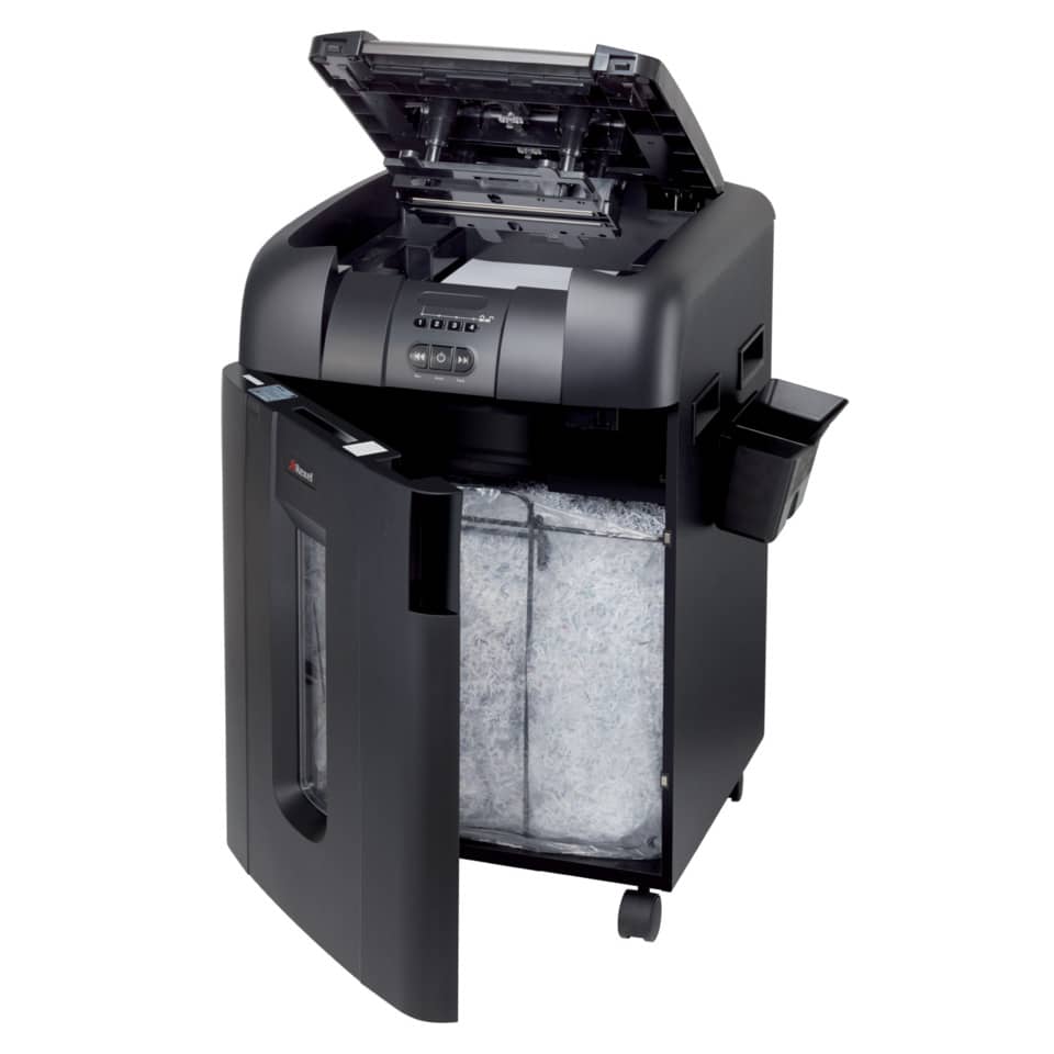 Distruggidocumenti ad alimentazione automatica Rexel Auto+600M P-5 80 L taglio microframmenti 2x15 mm 2104500EUA