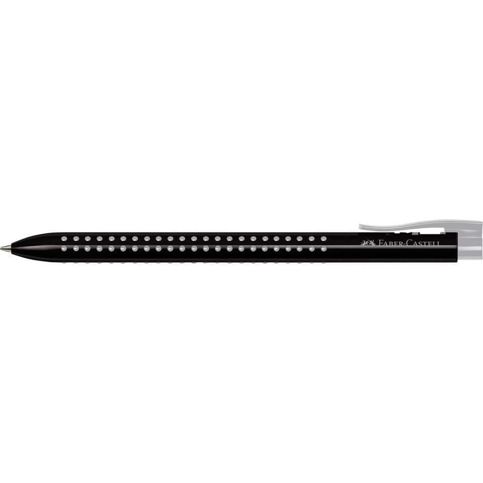 Penne a sfera a scatto Faber-Castell Grip 2022 tratto M nero 544699