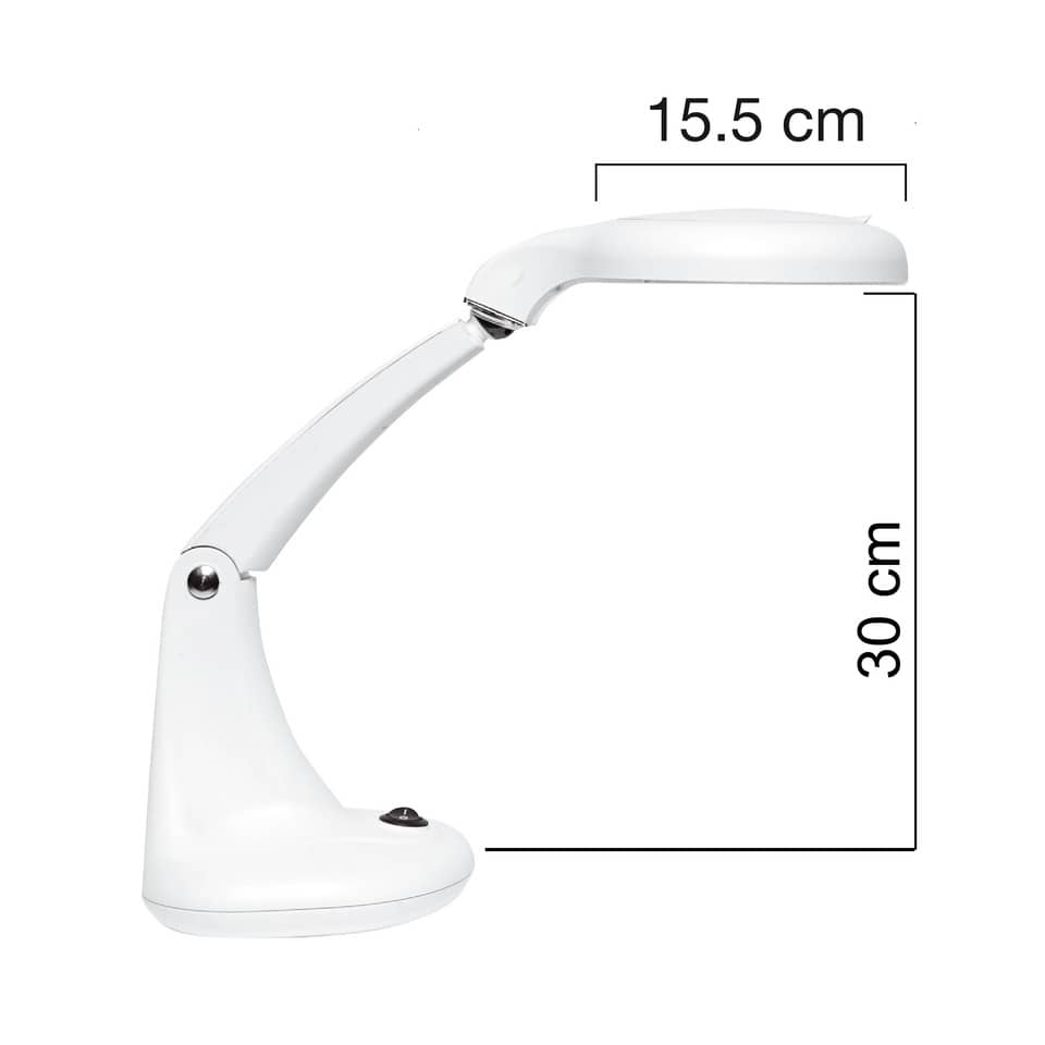 Lampada da tavolo per ingrandimento UNILUX Minizoom a led bianco 400108074