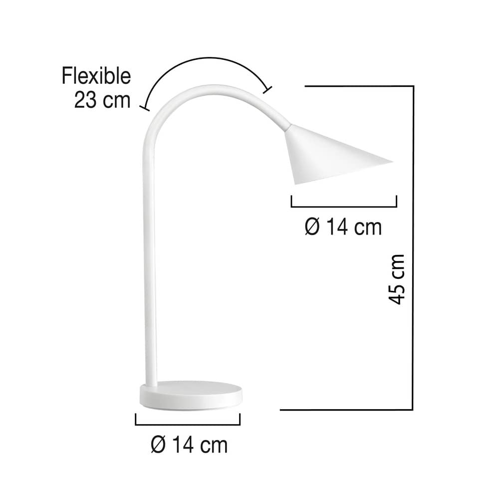 Lampada da tavolo a led UNILUX Sol bianco 400077404