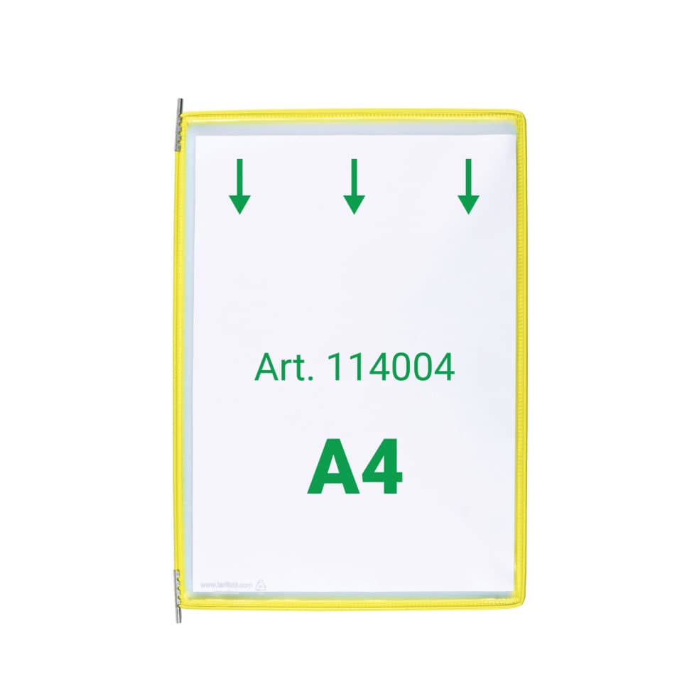 Buste per leggio Tarifold® T-Technic A4 giallo - PVC bordo rinforzato Conf. 10 pezzi - 114004