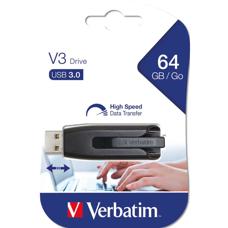 Chiavetta USB 3.0 V3 Verbatim 64 GB 49174