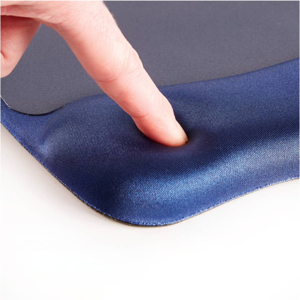Tappetino mouse con poggiapolsi FELLOWES Memory Foam - Zaffiro blu 27,6x23,2x3,2 cm - 9172801