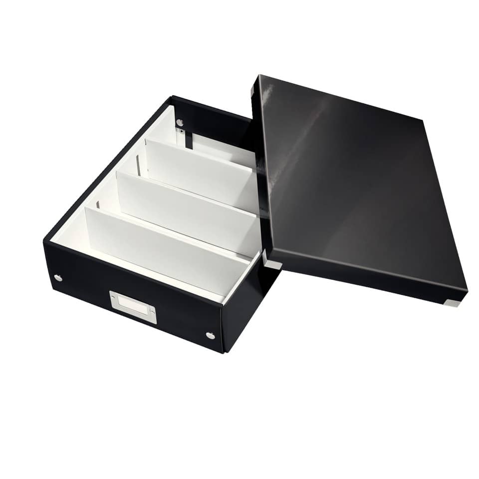 Scatola Organizer "M" Leitz CLICK & STORE A4 nero 28,1x10x37 cm 60580095