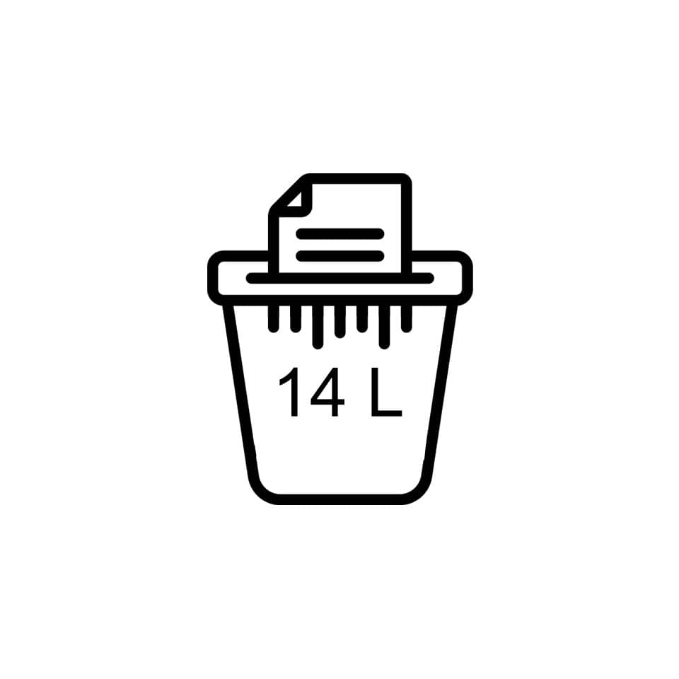 Distruggidocumenti uso moderato FELLOWES Powershred® 8Mc - P-4 - 14 L - taglio a microframmento 3x10 mm - 4692501