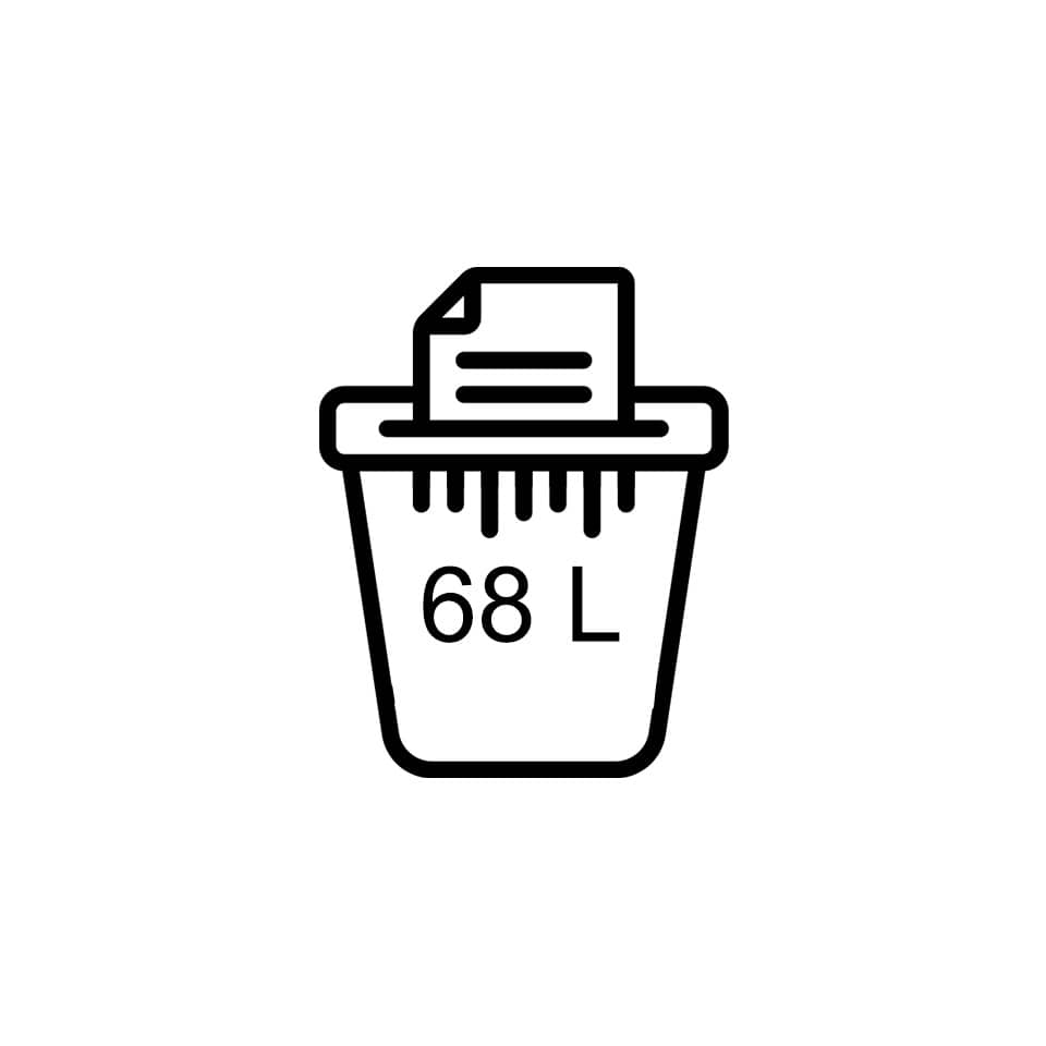 Distruggidocumenti uso frequente P-4 68 L FELLOWES AutoMax™ 350C - taglio a frammenti 4x38 mm nero - 4964101