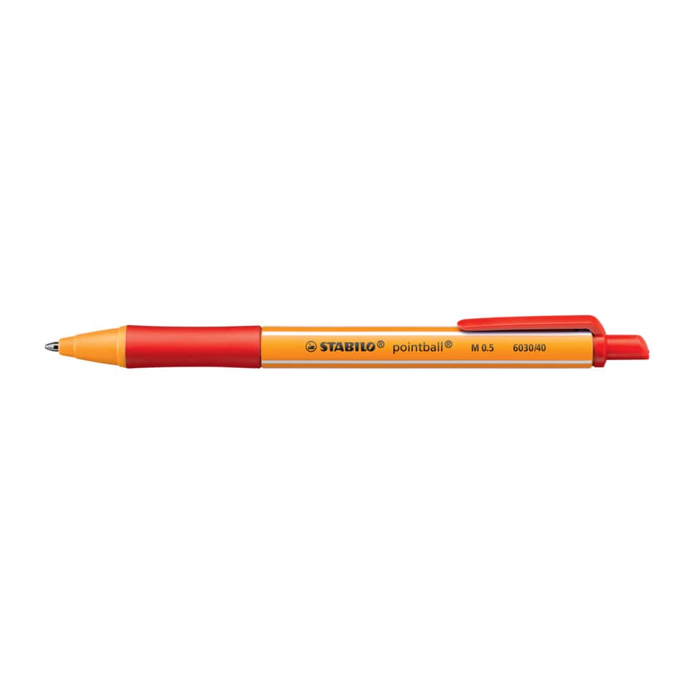 Penna a sfera a scatto Stabilo Pointball 0,5 mm rosso 6030/40