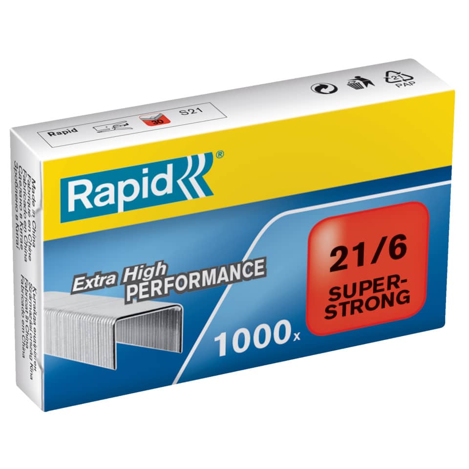 Punti metallici Rapid Super Strong 21/6 conf. da 1000 - 24867700